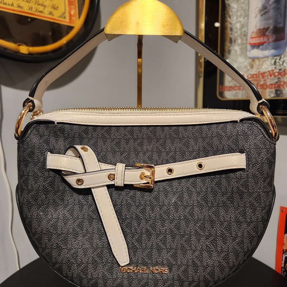 Michael Kors Black and White Women's Bag